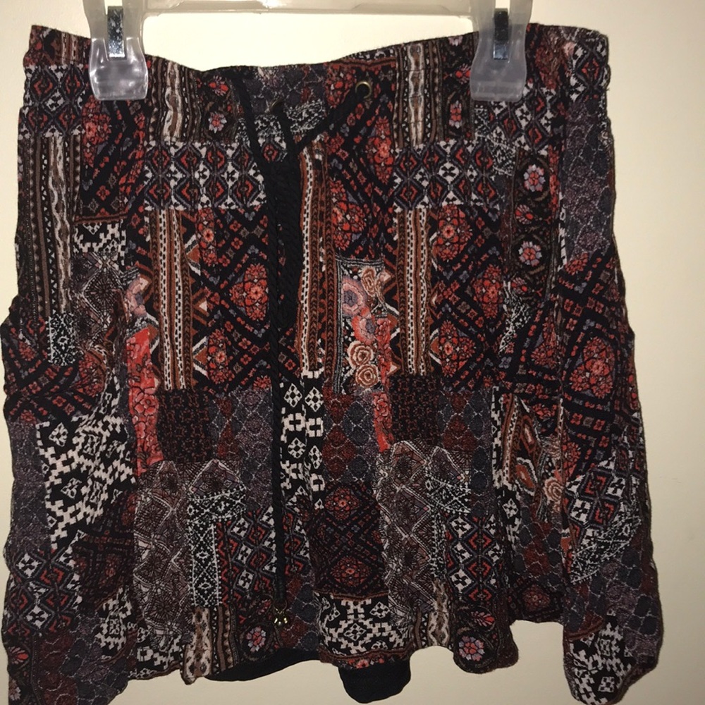 Multi colored mini skirt